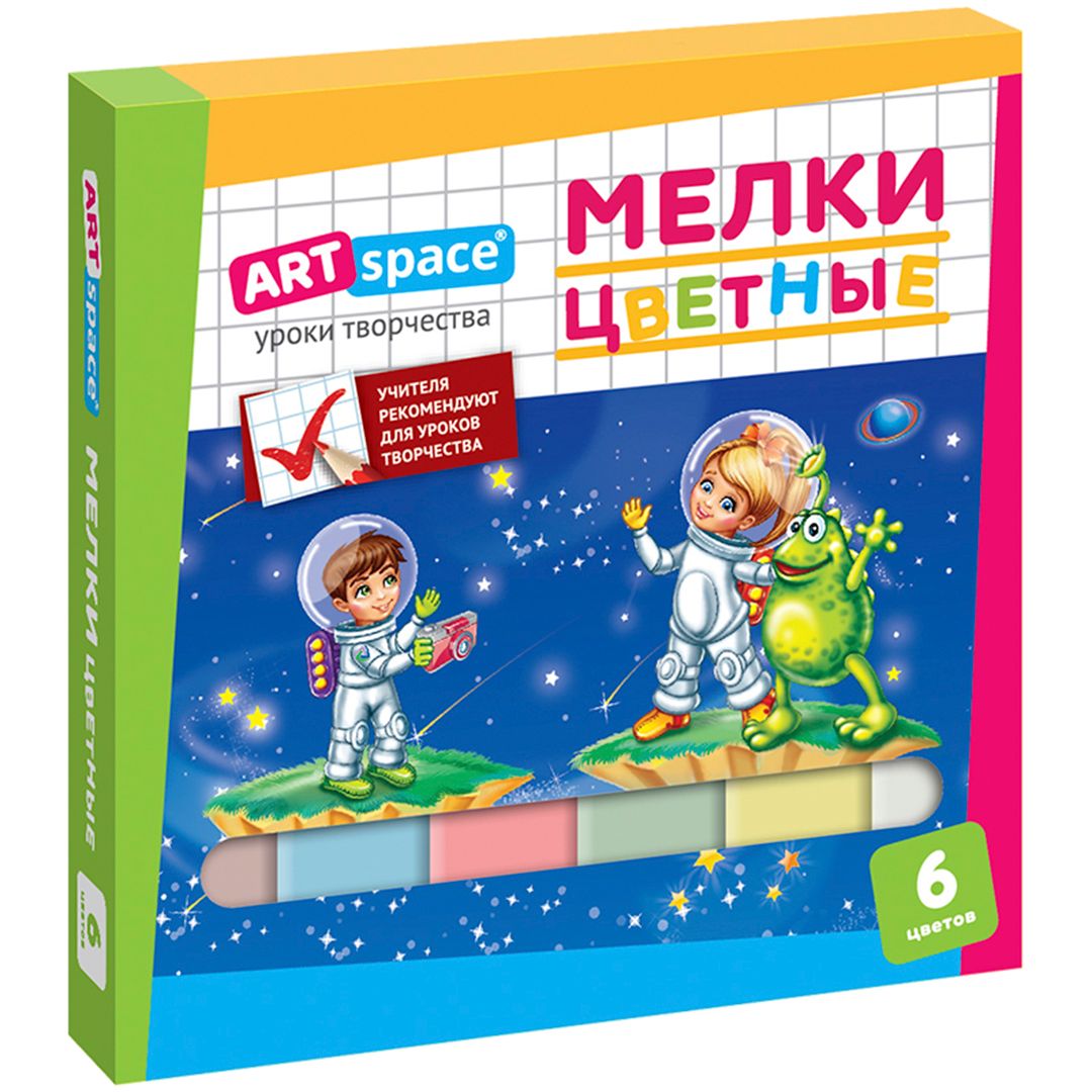 Мелки цветные для доски ArtSpace, 6 цветов / null №2