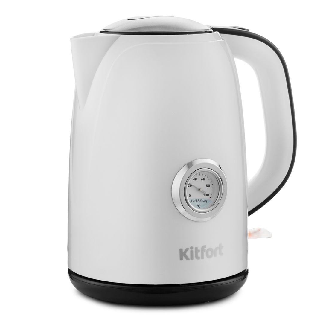 Электрический чайник Kitfort КТ-685, 1,7 л, белый/черный / Чайники oe.kz Электрический чайник Kitfort КТ-685, 1,7 л, белый/черный / Чайники