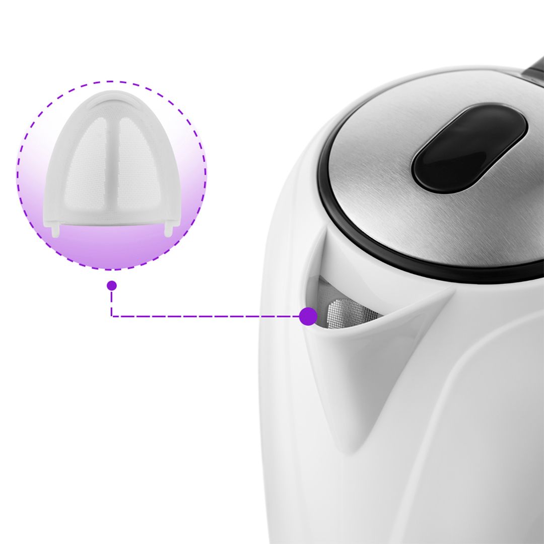 Электрический чайник Kitfort КТ-685, 1,7 л, белый/черный / Чайники №3 oe.kz Электрический чайник Kitfort КТ-685, 1,7 л, белый/черный / Чайники №3