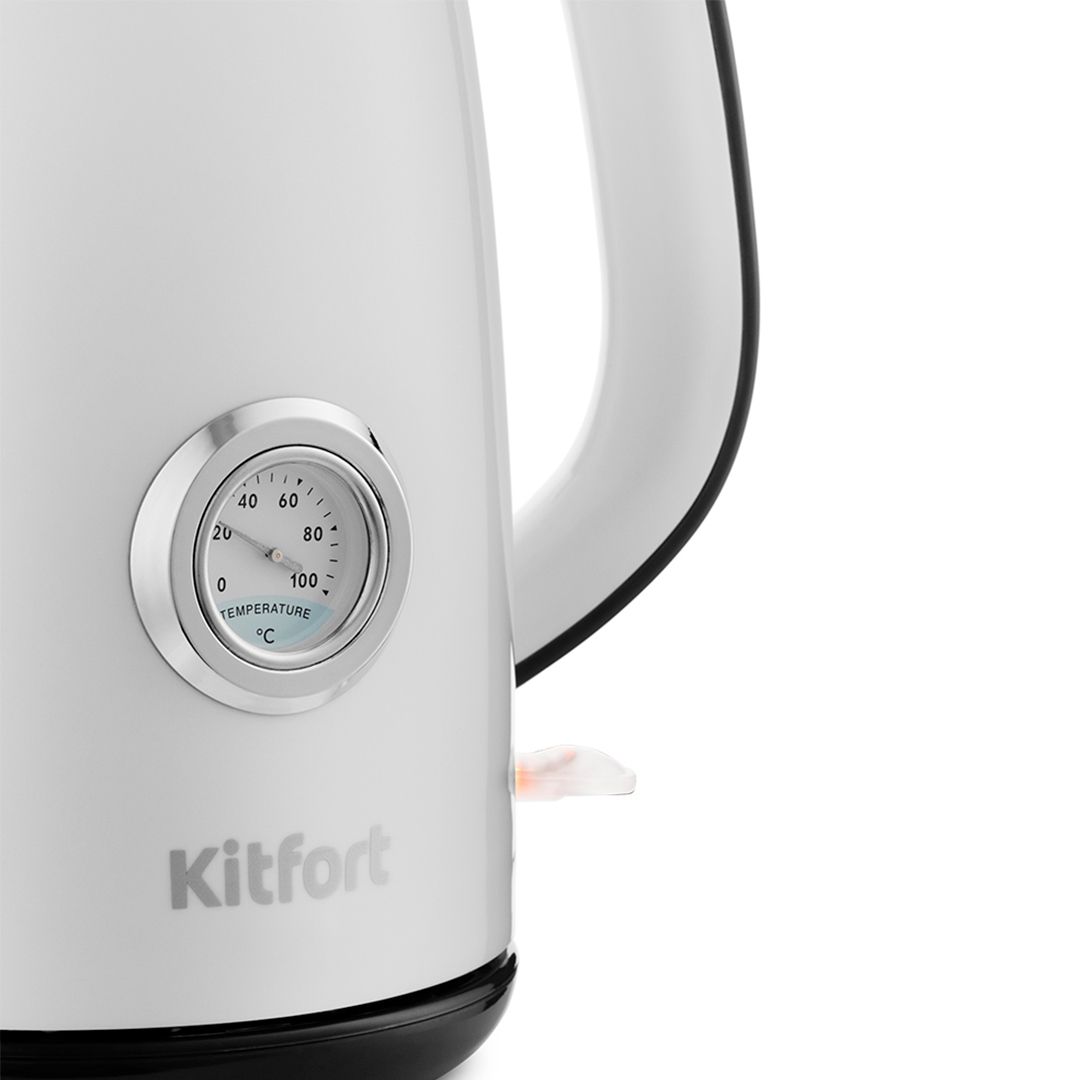 Электрический чайник Kitfort КТ-685, 1,7 л, белый/черный / Чайники №5 oe.kz Электрический чайник Kitfort КТ-685, 1,7 л, белый/черный / Чайники №5