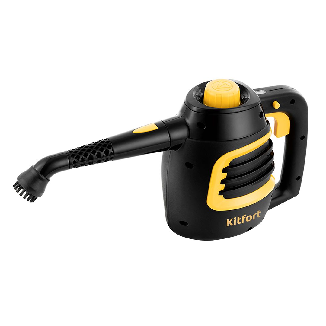 Пароочиститель Kitfort KT-930, 180 мл, 900 ВТ, черный/желтый / Оборудование для уборки