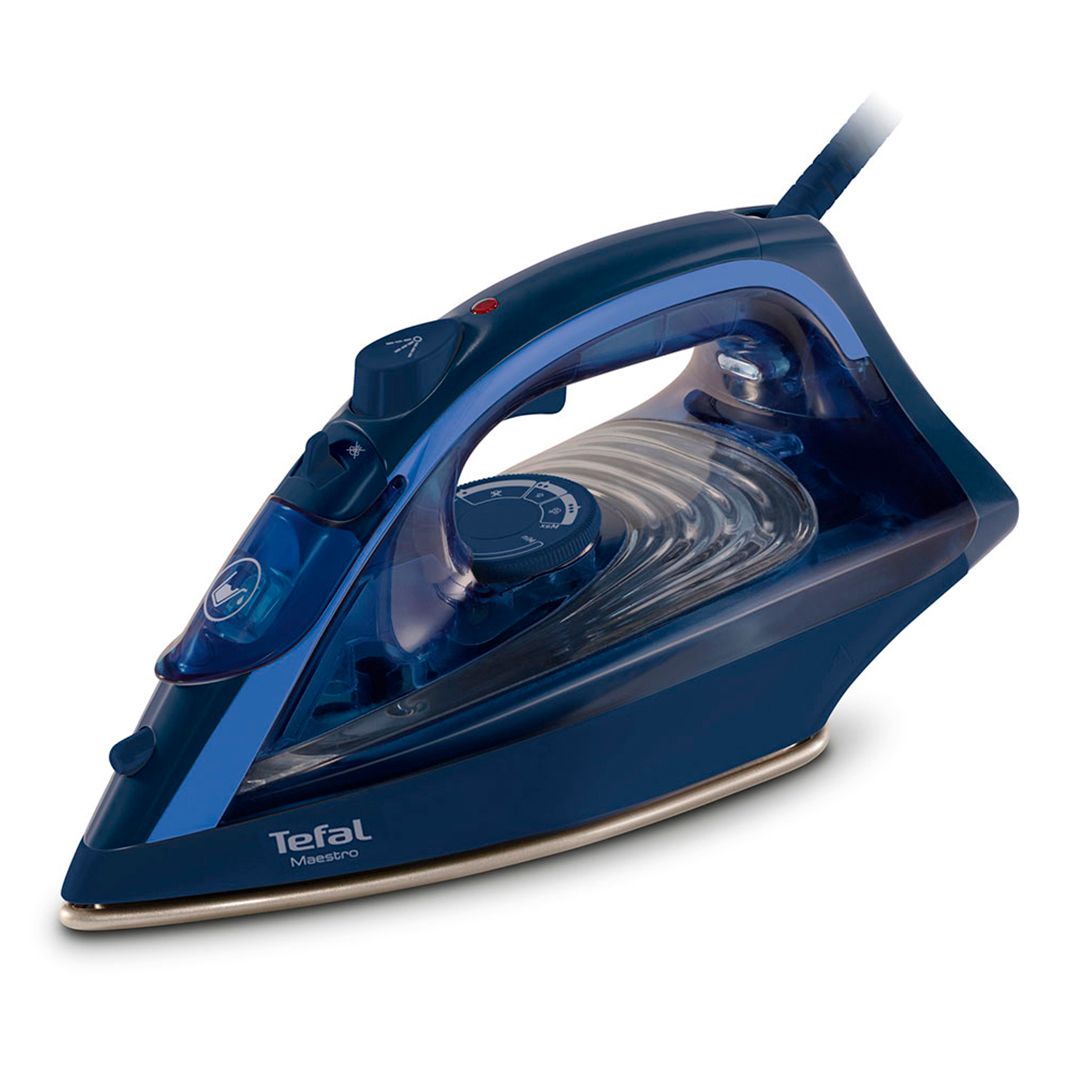 Утюг Tefal FV1849E0 Maestro, мощность 2300 Вт, резервуар 270 мл, керамическая подошва, синий / Уход за одеждой