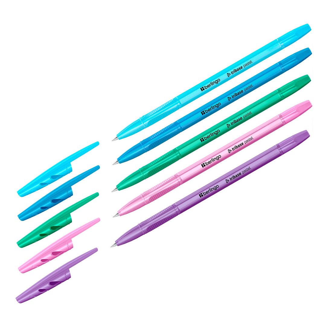 Купить Ручка шариковая Berlingo "Tribase Pastel", 0,7 мм, синяя, цена ...