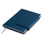 Записная книжка Twin, А5, 128 л, на магнитной застежке, в линейку, синий