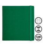 Записная книжка Square, 180*180 мм, 128 л, на резинке, в клетку, зеленый