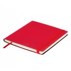 Записная книжка Square, 180*180 мм, 128 л, на резинке, в клетку, красный