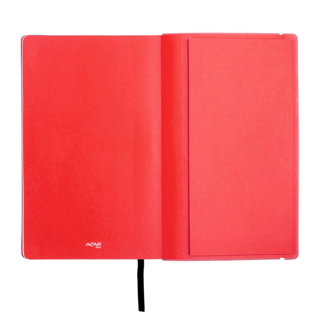 Записная книжка Renk, А5, 128 л, на резинке, в линейку, красный срез