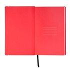 Записная книжка Renk, А5, 128 л, на резинке, в линейку, красный срез