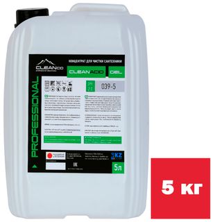 Концентрат для чистки сантехники Cleanco "CLEANACID GEL", 5 кг / Профессиональные средства для туалетов и ванных комнат