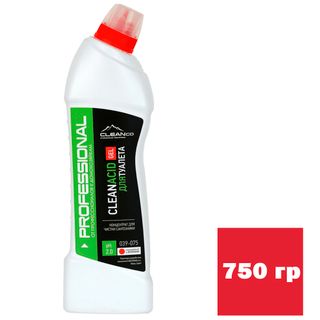 Концентрат для чистки сантехники Cleanco "CLEANACID GEL", 750 гр / Профессиональные средства для туалетов и ванных комнат