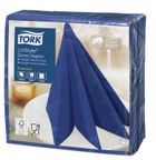 Салфетки Tork Premium Linstyle, 1-слойные, 50 шт., размер листа 39*39 см, темно-синие