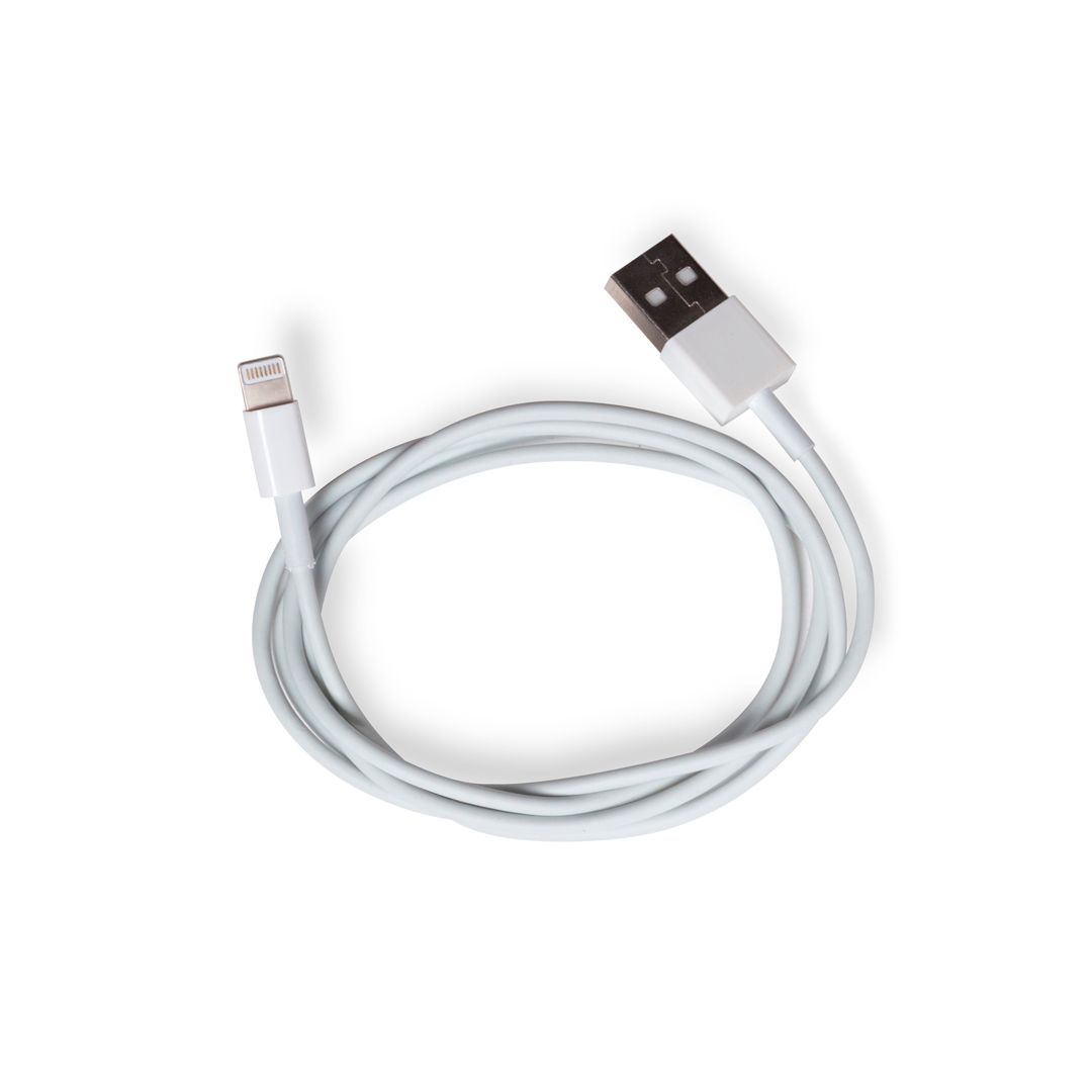 Интерфейсный кабель iPower Apple 8pin-USB, 1 м, белый