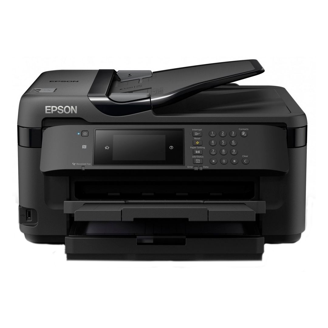 МФУ струйное цветное Epson WF-7710DWF, А3+, 4800*2400, 32 стр/мин, факс, без кабеля USB, Wi-Fi / Струйные
