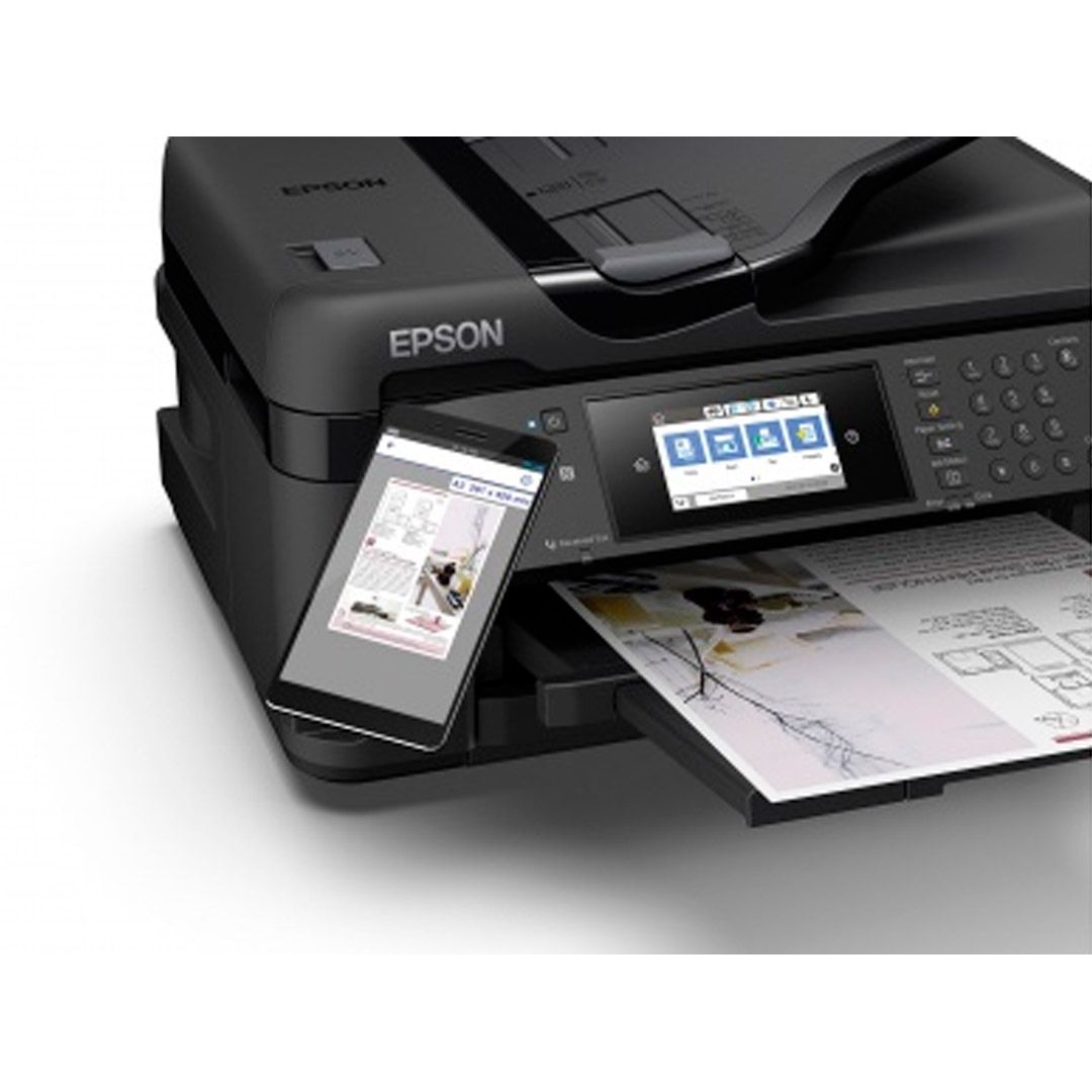 МФУ струйное цветное Epson WF-7710DWF, А3+, 4800*2400, 32 стр/мин, факс, без кабеля USB, Wi-Fi / Струйные №7