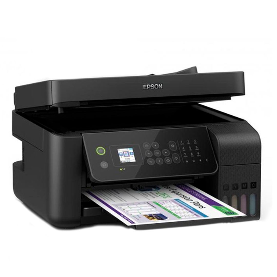 МФУ струйное цветное Epson L5190, А4, 5760*1440, 33 стр/мин, факс, без кабеля USB, Wi-Fi / Струйные №2
