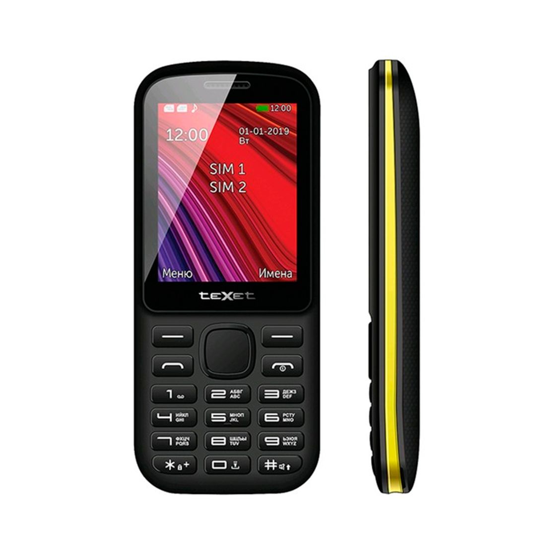 Мобильный телефон Texet TM-208, 2,4", поддержка двух SIM-карт, черно-желтый / Зарядные устройства, кабели oe.kz Мобильный телефон Texet TM-208, 2,4", поддержка двух SIM-карт, черно-желтый / Зарядные устройства, кабели