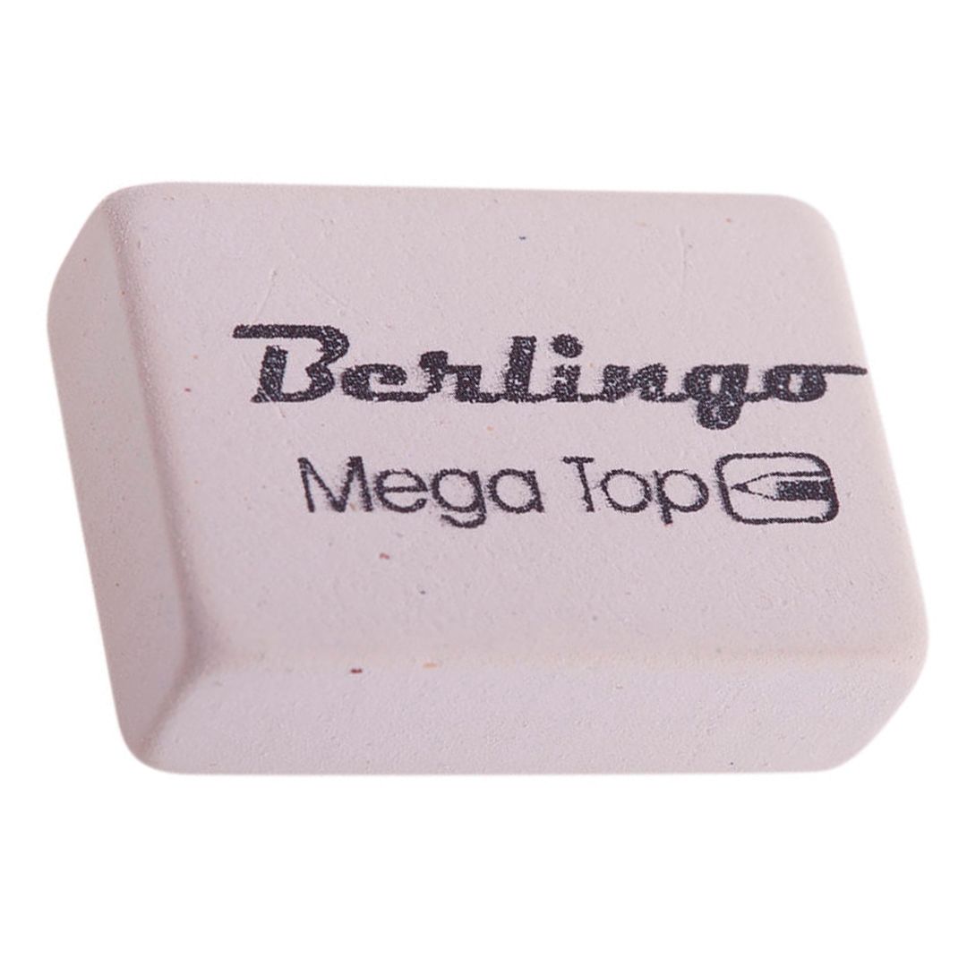 Ластик Berlingo "Mega Top" прямоугольный, 26*18*8 мм, белый, цена за штуку