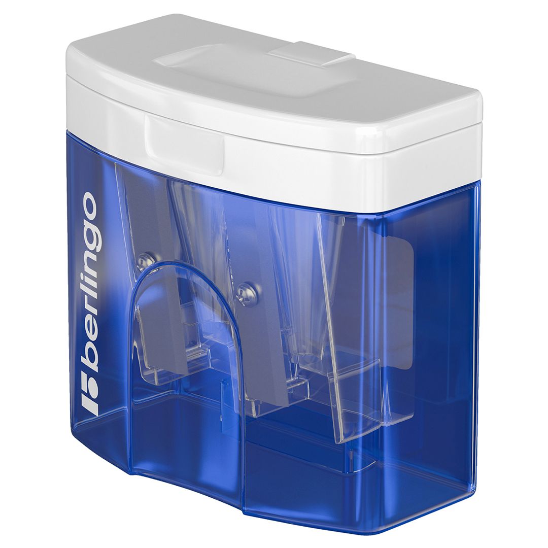 Точилка пластиковая Berlingo "Perfect XL" с контейнером, с двумя отверстиями, ассорти, цена за штуку / Точилки №3