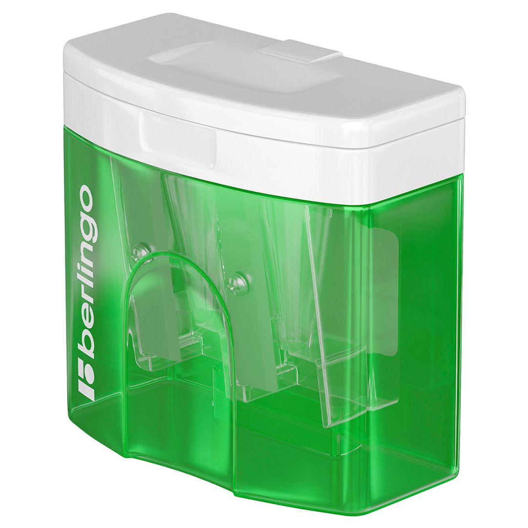 Точилка пластиковая Berlingo "Perfect XL" с контейнером, с двумя отверстиями, ассорти, цена за штуку / Точилки №4