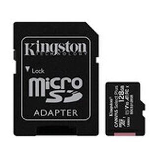 Жад картасы 128 Gb, Kingston, micro SDХC, 10 класс жылдамдығы, адаптермен / Жад карталары