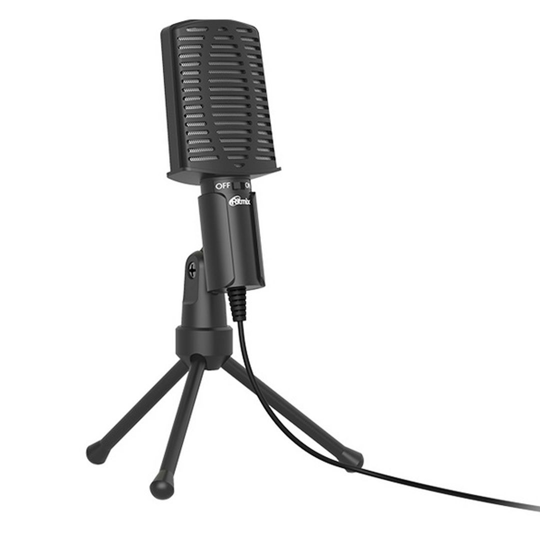 Микрофон настольный Ritmix RDM-125, 1,8 м, черный / Веб-камеры
