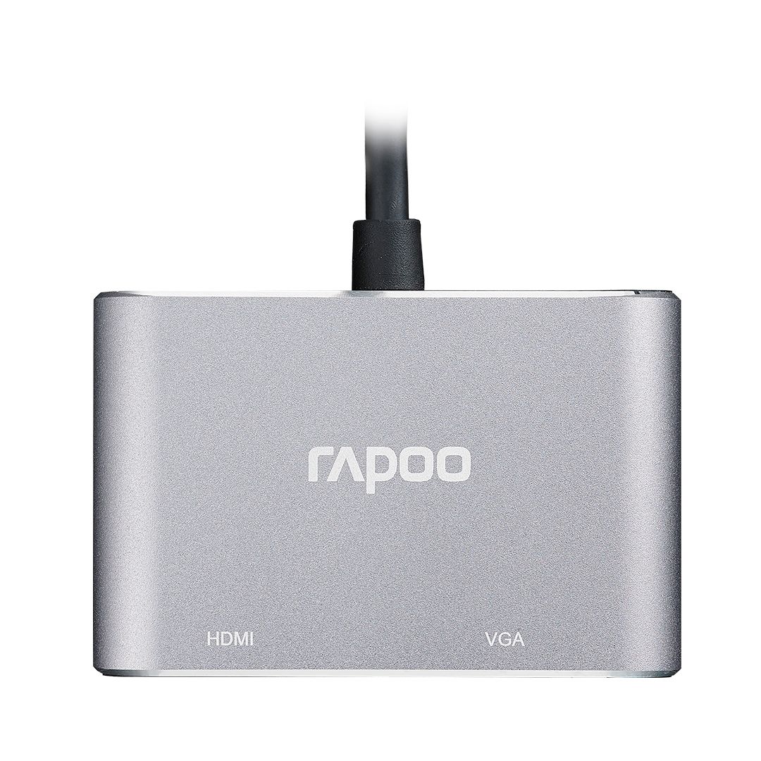 Мультифункциональный адаптер Rapoo XD10V, HDMI/VGA, USB-C, серебристый / Зарядные устройства, кабели №2 oe.kz Мультифункциональный адаптер Rapoo XD10V, HDMI/VGA, USB-C, серебристый / Зарядные устройства, кабели №2