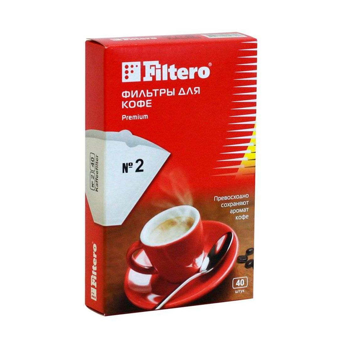 Фильтры для кофе Filtero Premium №2, 40 шт/упак, белые / Кофеварки	