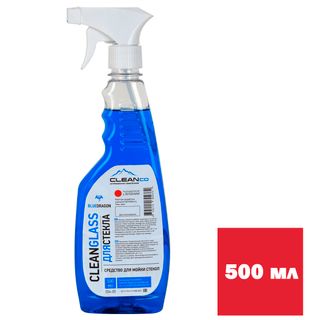 Шыны беттерді жуғыш сұйықтық Cleanco "CleanGlass. BlueDragon", шашыратқыш, 500 мл / Кәсіби жуу құралдары