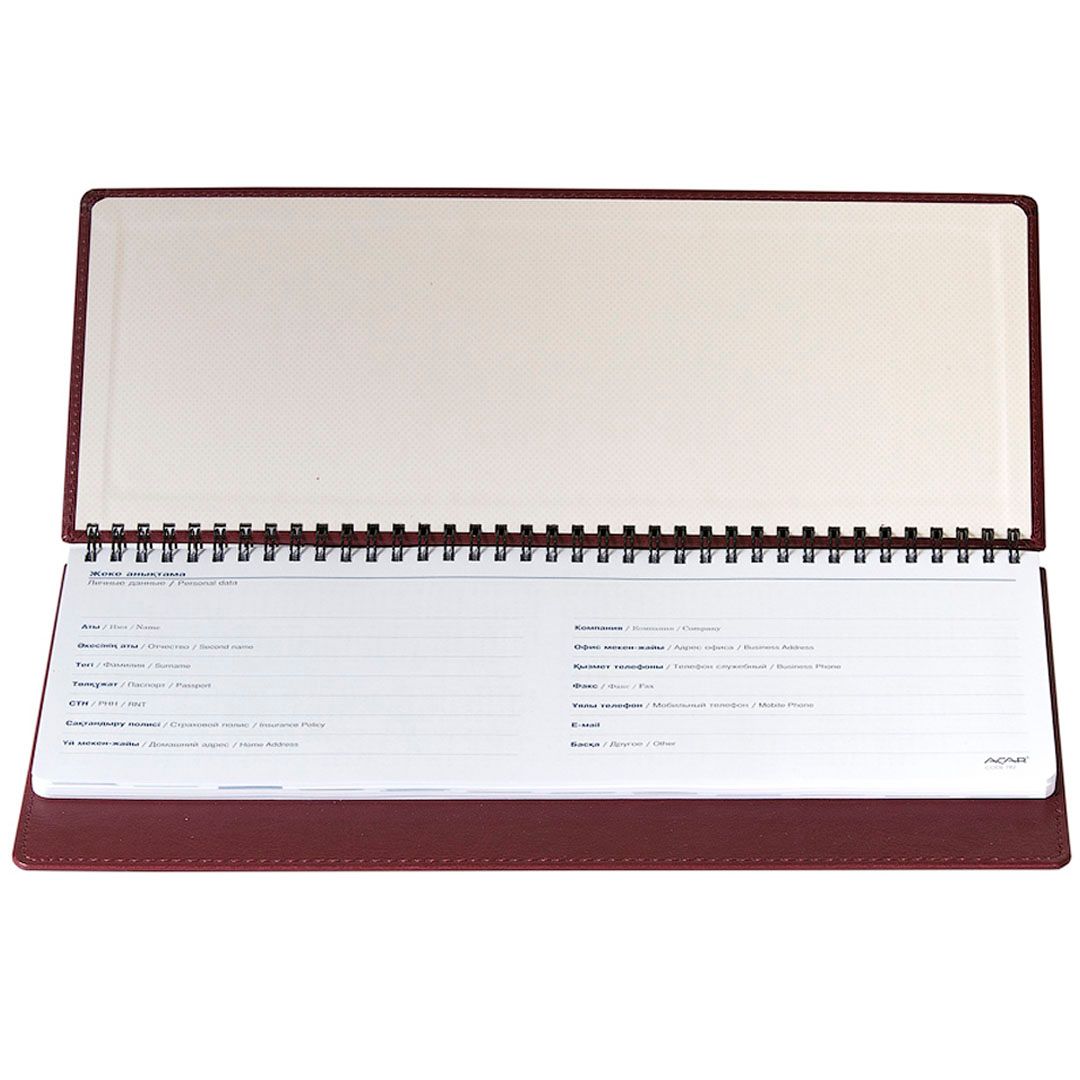 Планер настольный датир. на 2021 г., "Memory planer" на спирали, 155*325 мм, 60 л, бордовый / Планинги №3 oe.kz Планер настольный датир. на 2021 г., "Memory planer" на спирали, 155*325 мм, 60 л, бордовый / Планинги №3