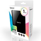 Жесткий диск 1 TB, Apacer AC233, 2,5", USB 3.1, HDD, черный