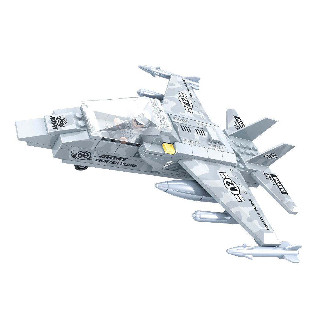 Игровой конструктор Ausini 22402  "Армия. Военный истребитель", 126  деталей