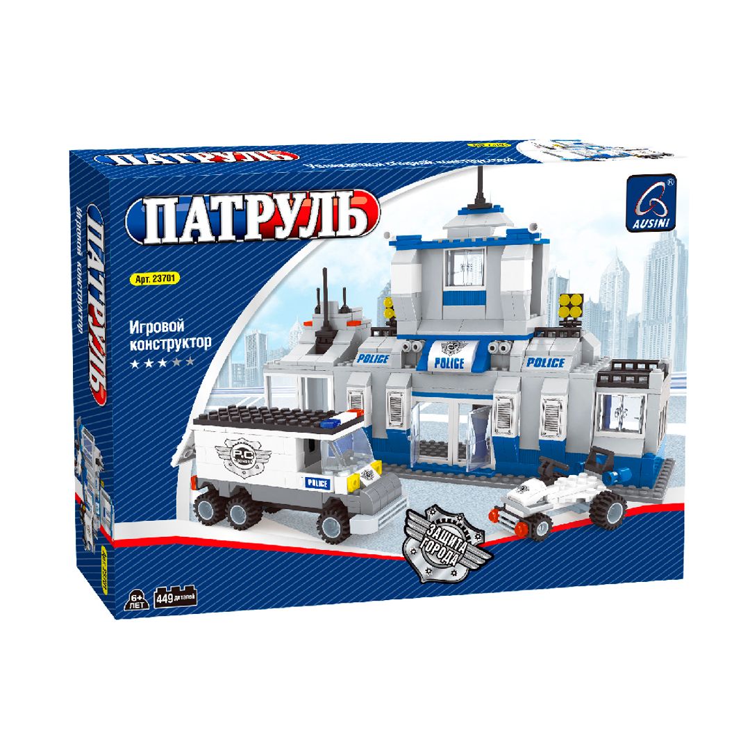 Игровой конструктор Ausini 23701 "Патруль. Штаб полиции", 449 деталей