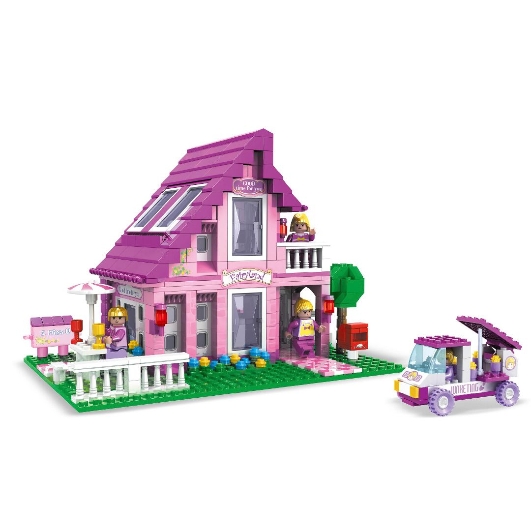 Игровой конструктор Ausini 24801 "Мир чудес. Розовый домик", 576 деталей / Конструкторы №2