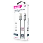 Кабель OLMIO HD, USB 2.0 - micro USB, 1,2 м, 2,1 A, серый