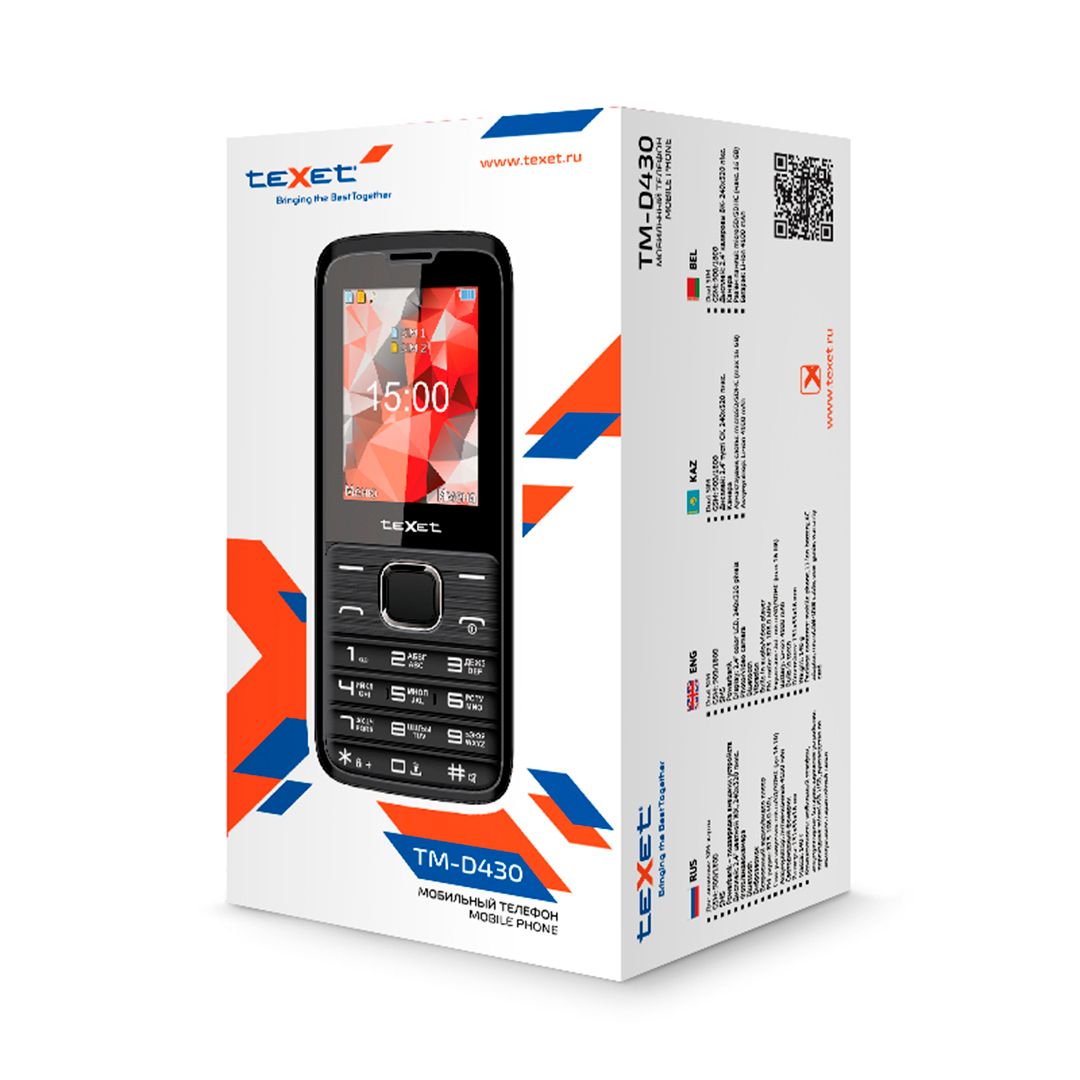 Мобильный телефон Texet TM-D430, 2,4", поддержка двух SIM-карт, черный / Смартфоны и мобильные телефоны №4 oe.kz Мобильный телефон Texet TM-D430, 2,4", поддержка двух SIM-карт, черный / Смартфоны и мобильные телефоны №4