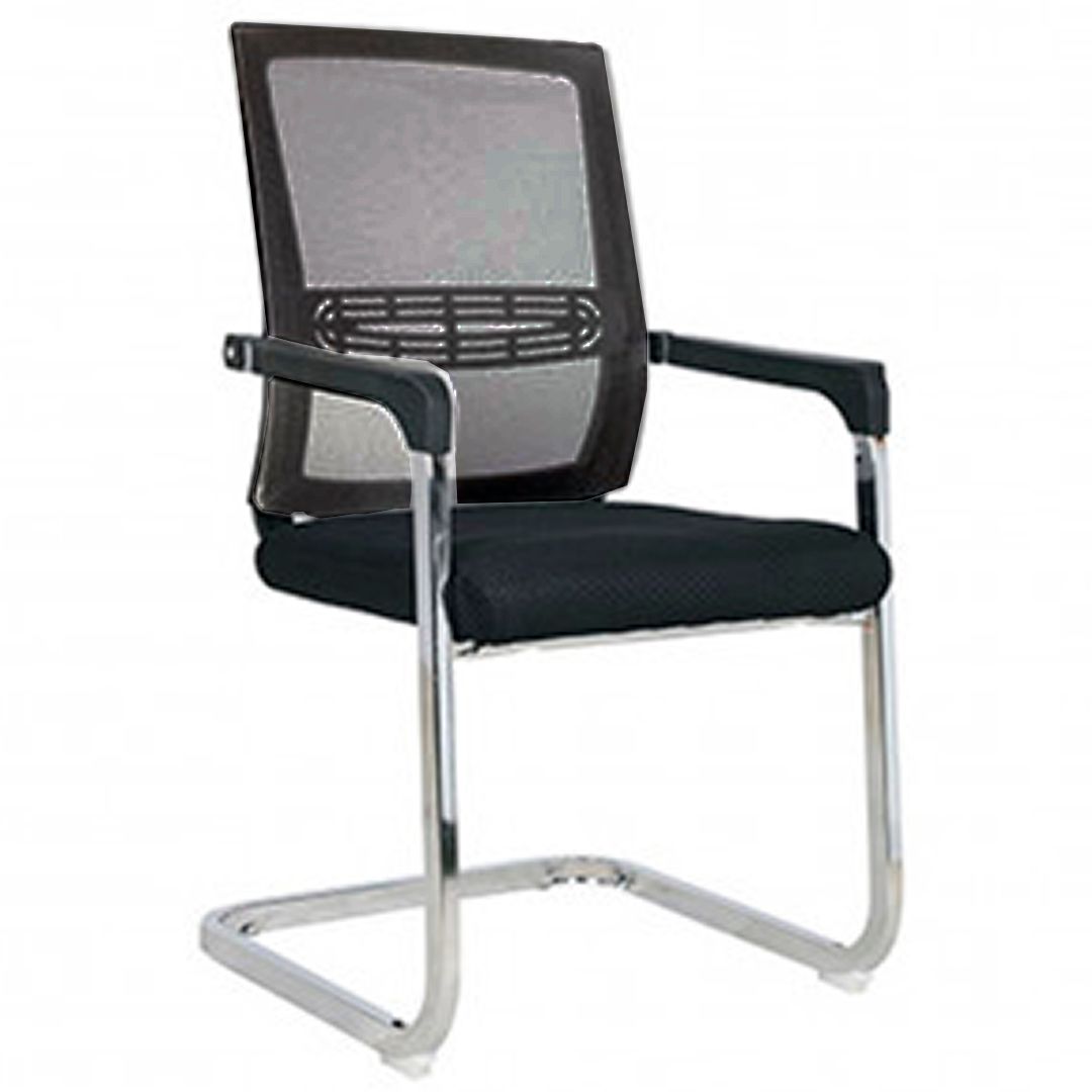 Кресло для посетителей 5002A, сетчатый акрил, ткань, черное / Стулья oe.kz Кресло для посетителей 5002A, сетчатый акрил, ткань, черное / Стулья
