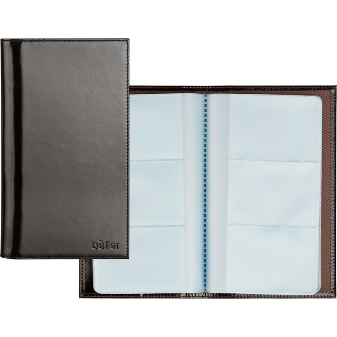 Визитница 3-х рядная Befler V18SH на 120 визиток, искусственная кожа, черная / Визитницы настольные №3 oe.kz Визитница 3-х рядная Befler V18SH на 120 визиток, искусственная кожа, черная / Визитницы настольные №3