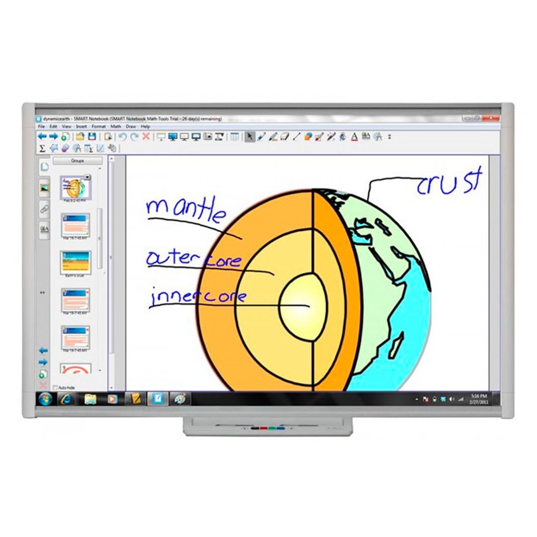 Интерактивная доска SMART Board SBM685, 87", сенсорная, светло-серая / Интерактивные доски
