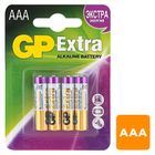 Батареялар GP Extra шынашақты АAA LR03 24AX, 1.5V, алкалинді, 4 дана/қапт, баға бір қаптамасы үшін