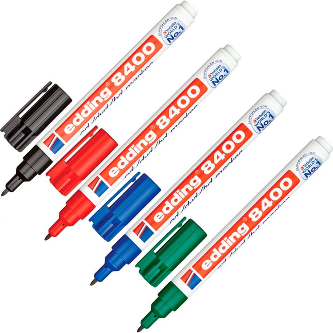 Маркер для CD/DVD Edding E-8400/4S, ширина линии 0,5-1 мм, ассорти, 4 шт/упак / Маркеры для CD/DVD №3 oe.kz Маркер для CD/DVD Edding E-8400/4S, ширина линии 0,5-1 мм, ассорти, 4 шт/упак / Маркеры для CD/DVD №3