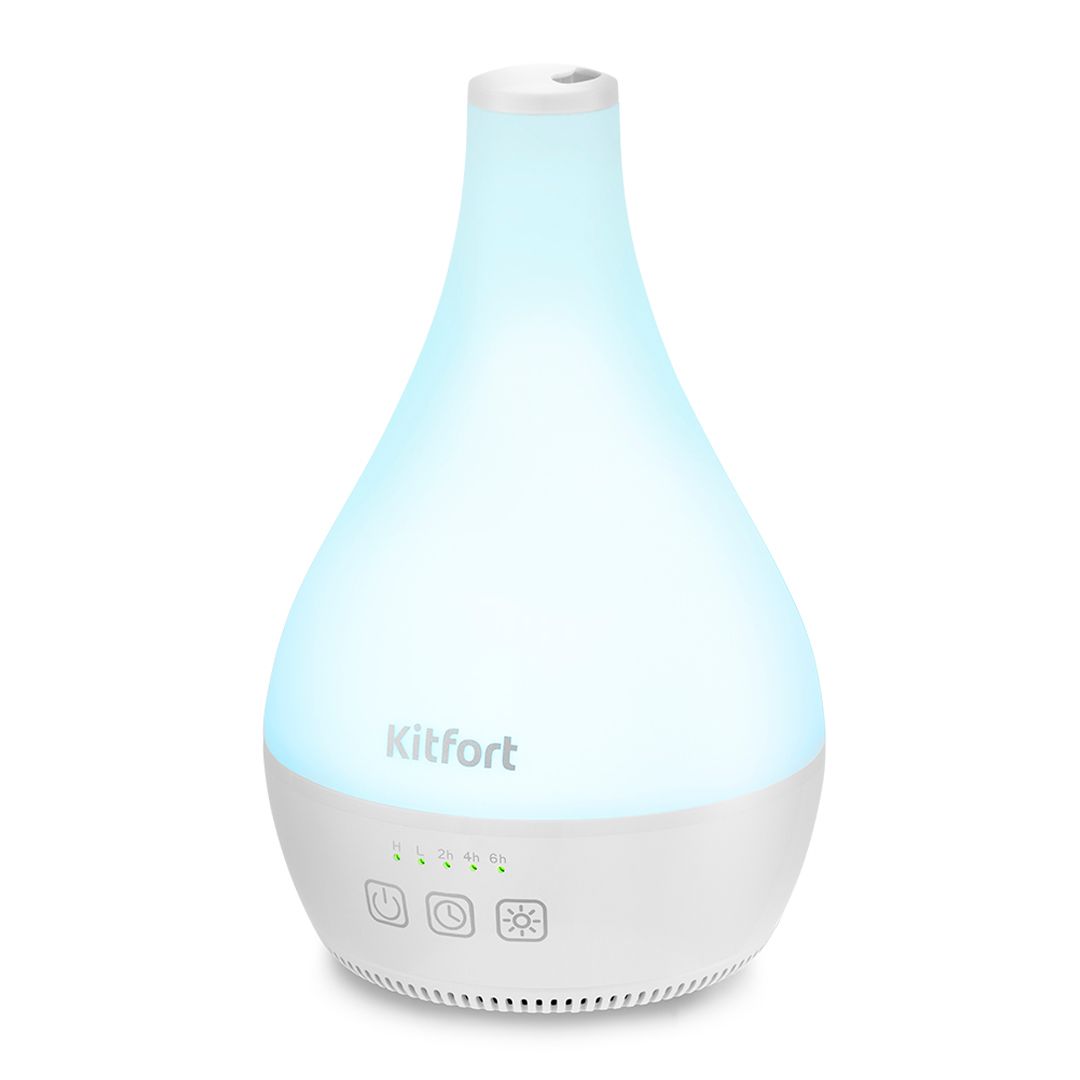 Увлажнитель воздуха Kitfort KT-2804, 900 мл, мощность 12 Вт, площадь помещения 20 м², белый / Очистители и увлажнители воздуха
