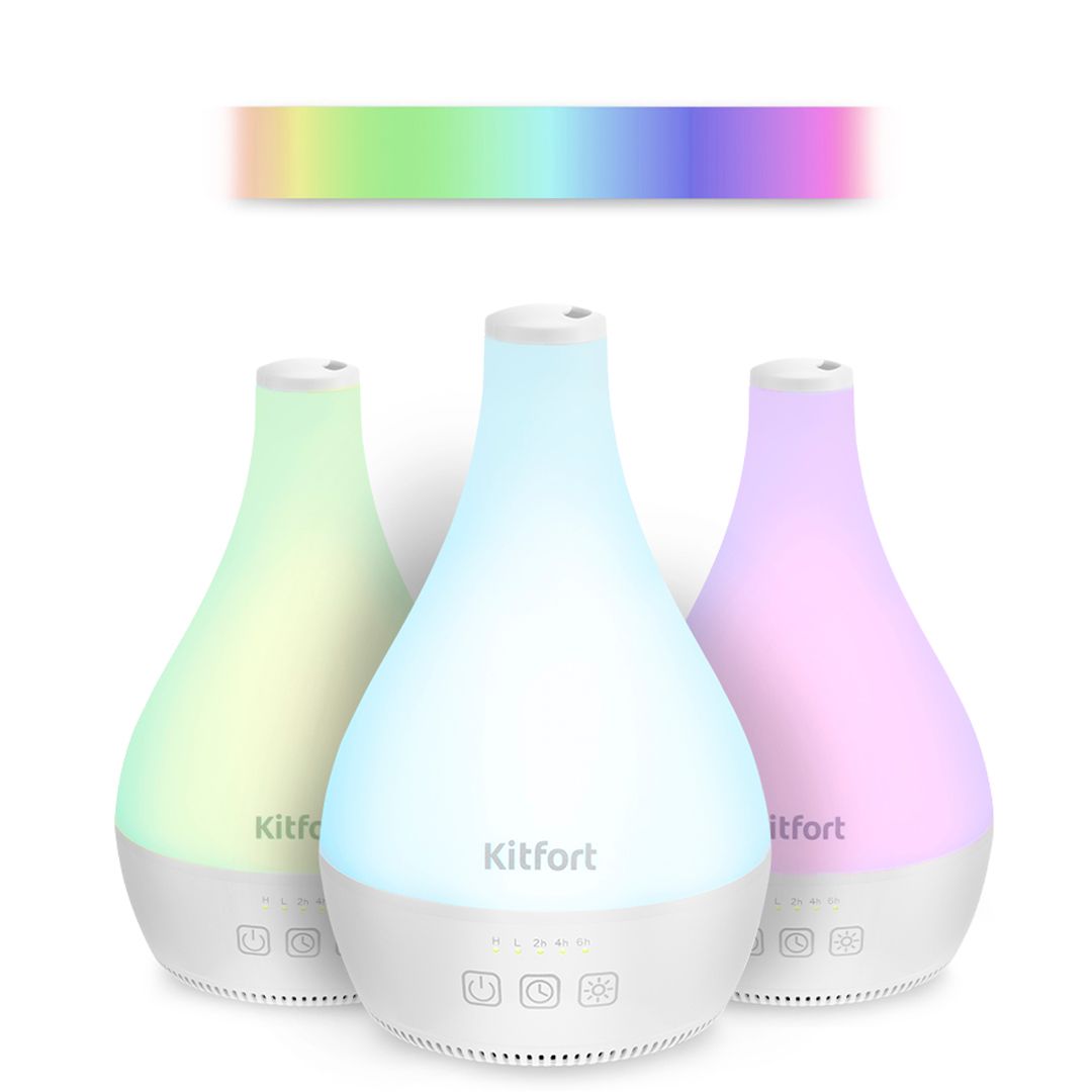 Увлажнитель воздуха Kitfort KT-2804, 900 мл, мощность 12 Вт, площадь помещения 20 м², белый / Очистители и увлажнители воздуха №4