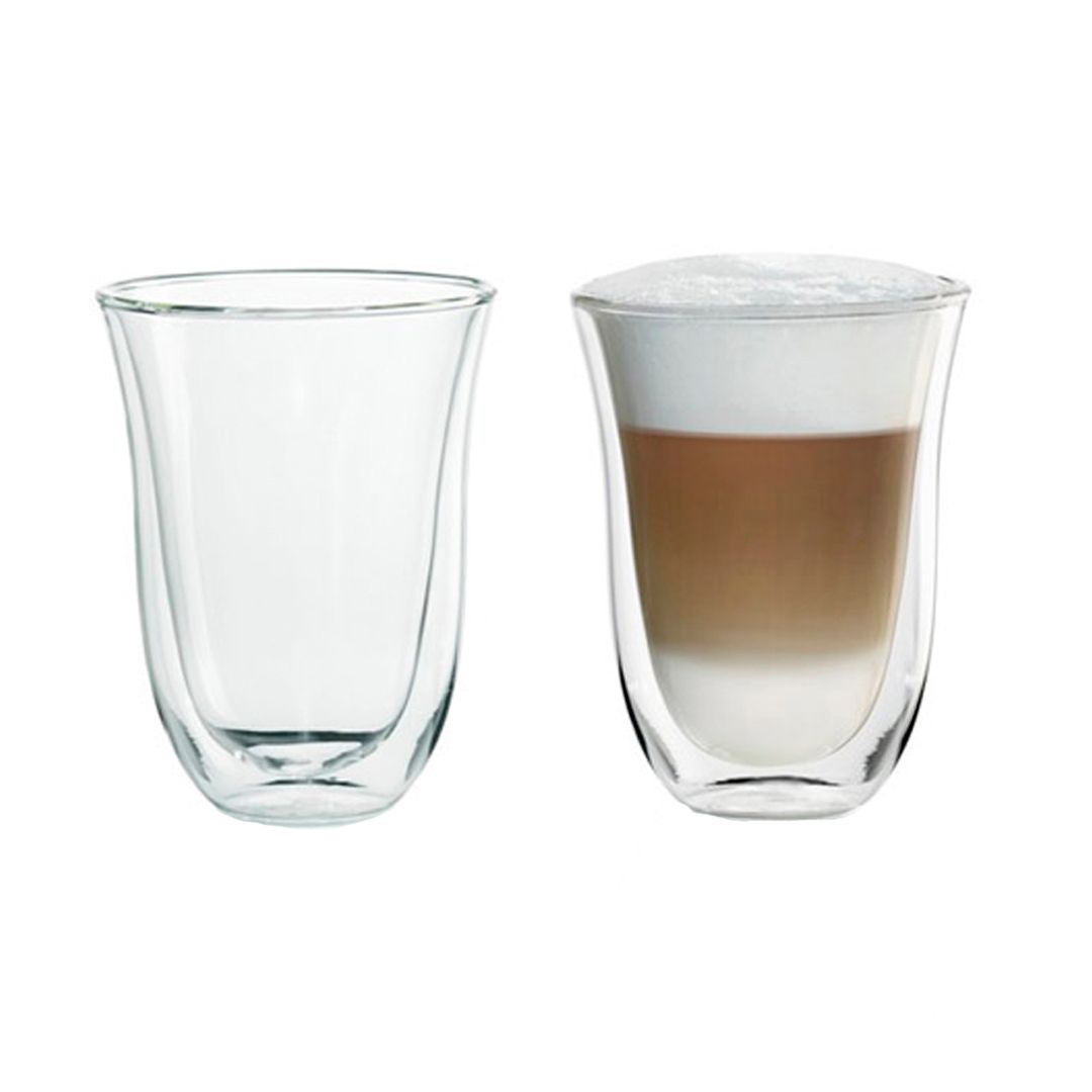 Набор стаканов для латте DeLonghi, боросиликатное стекло, 220 мл, 2 шт/упак / Посуда столовая