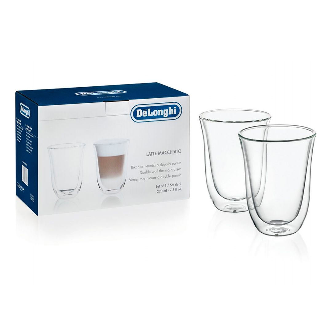 Набор стаканов для латте DeLonghi, боросиликатное стекло, 220 мл, 2 шт/упак / Посуда столовая №2