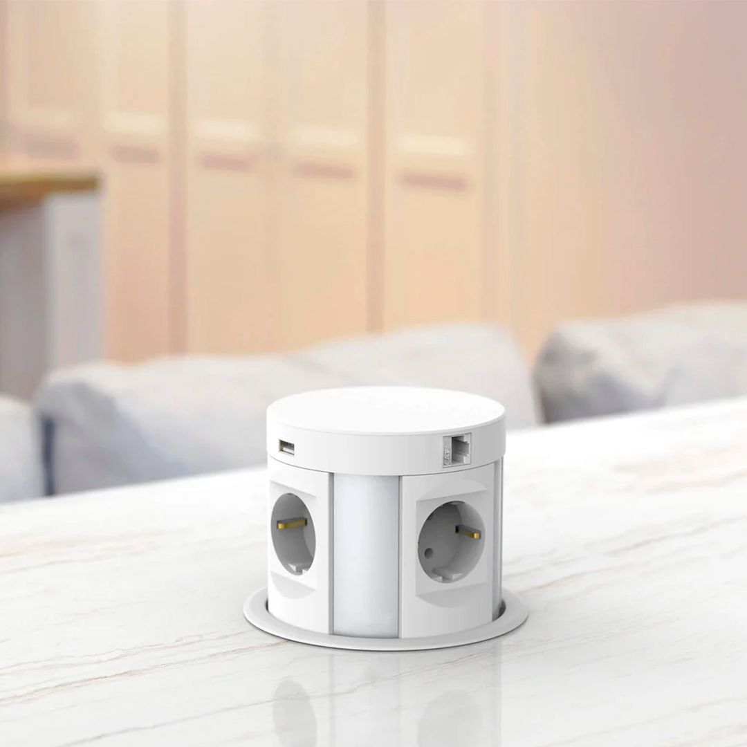 Выдвижной розеточный блок Shelbi STV-4S-2U-2RJ-W, 4 розетки, 2 USB, 2 RJ45, беспр. зарядка, белый / Сетевые фильтры №2 oe.kz Выдвижной розеточный блок Shelbi STV-4S-2U-2RJ-W, 4 розетки, 2 USB, 2 RJ45, беспр. зарядка, белый / Сетевые фильтры №2