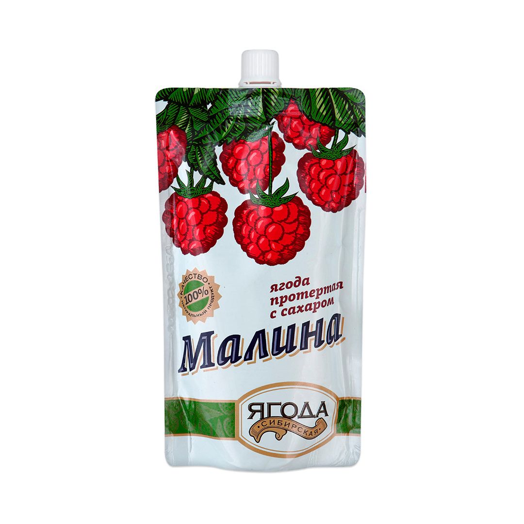 Малина протертая с сахаром Sava, 280 гр / Мед, варенье, сиропы