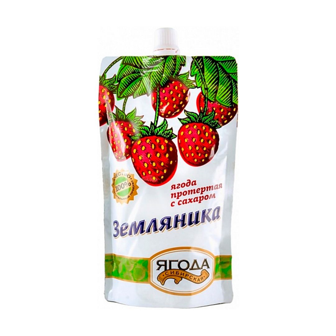 Земляника протертая с сахаром Sava, 280 гр