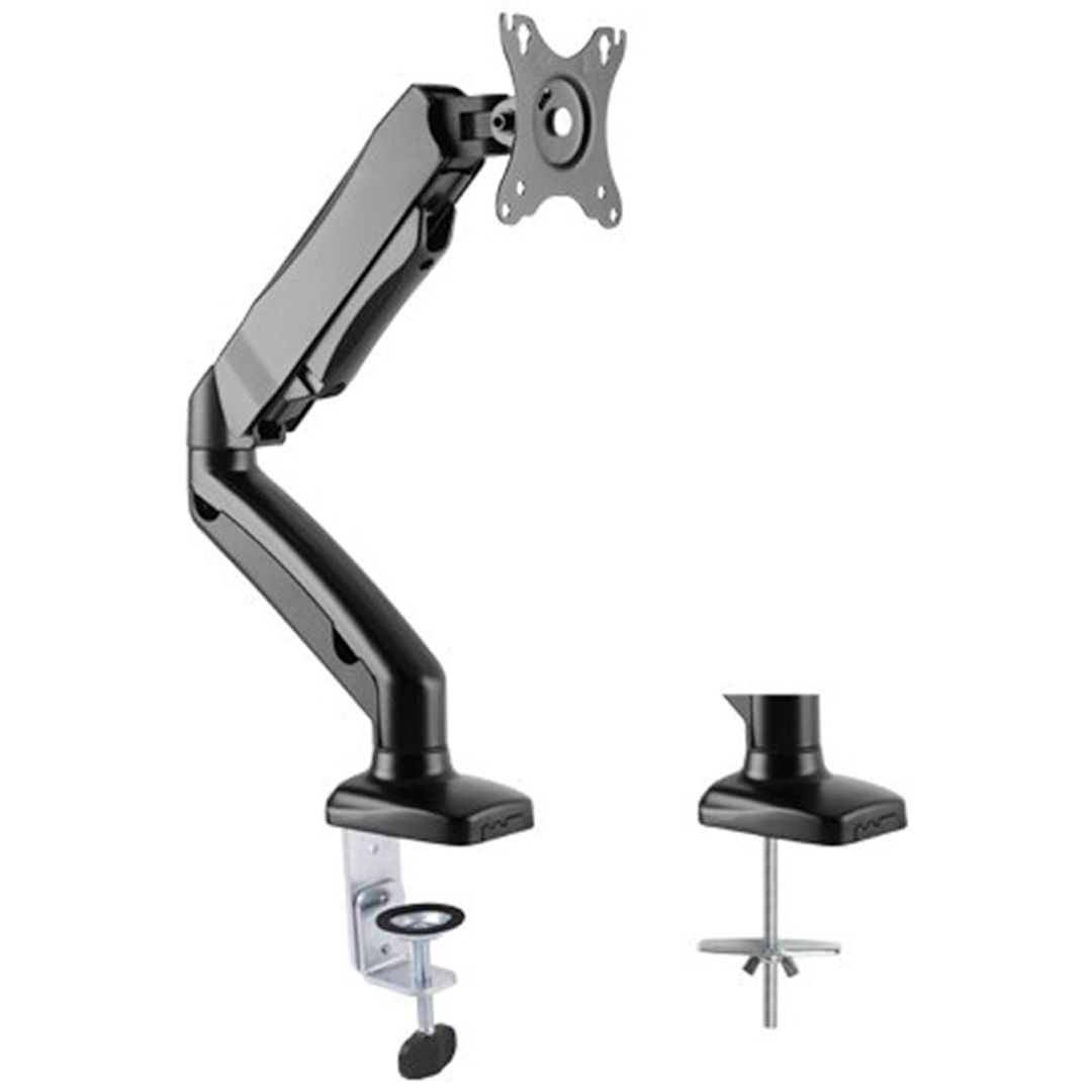 Крепление для 1 монитора настольный с газлифтом Brateck LDT13-C012, диагональ экрана 13"-27" / Кронштейны