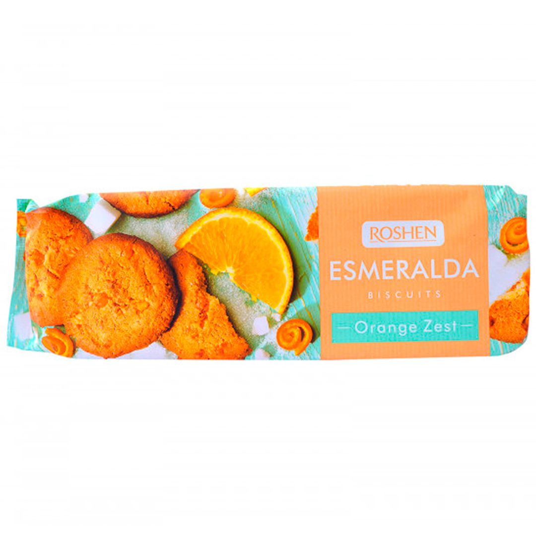 Печенье Roshen "Esmeralda" с цедрой апельсина, 150 гр / Печенье, вафли, крекеры