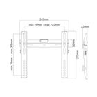 Крепление для ТВ и мониторов на стену Brateck LP43-22, диагональ экрана 23-42"